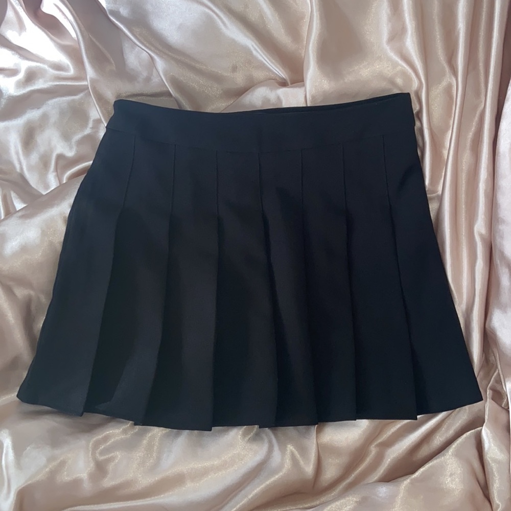 Black Pleated Tennis Skort